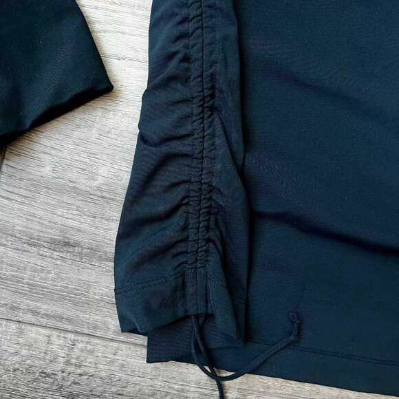 Title Nine Black Long Sleeve Ruching Pullover Active Performance Golf Top - Picture 5 of 6